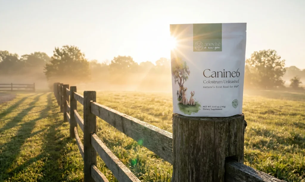 Anovité Canine6 for Healthy Dogs - Farm shot